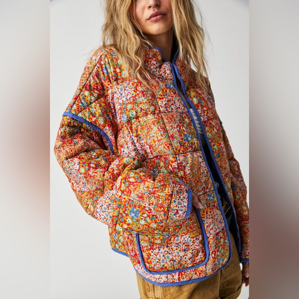 FREE PEOPLE Chloe Jacket in candy combo size xs